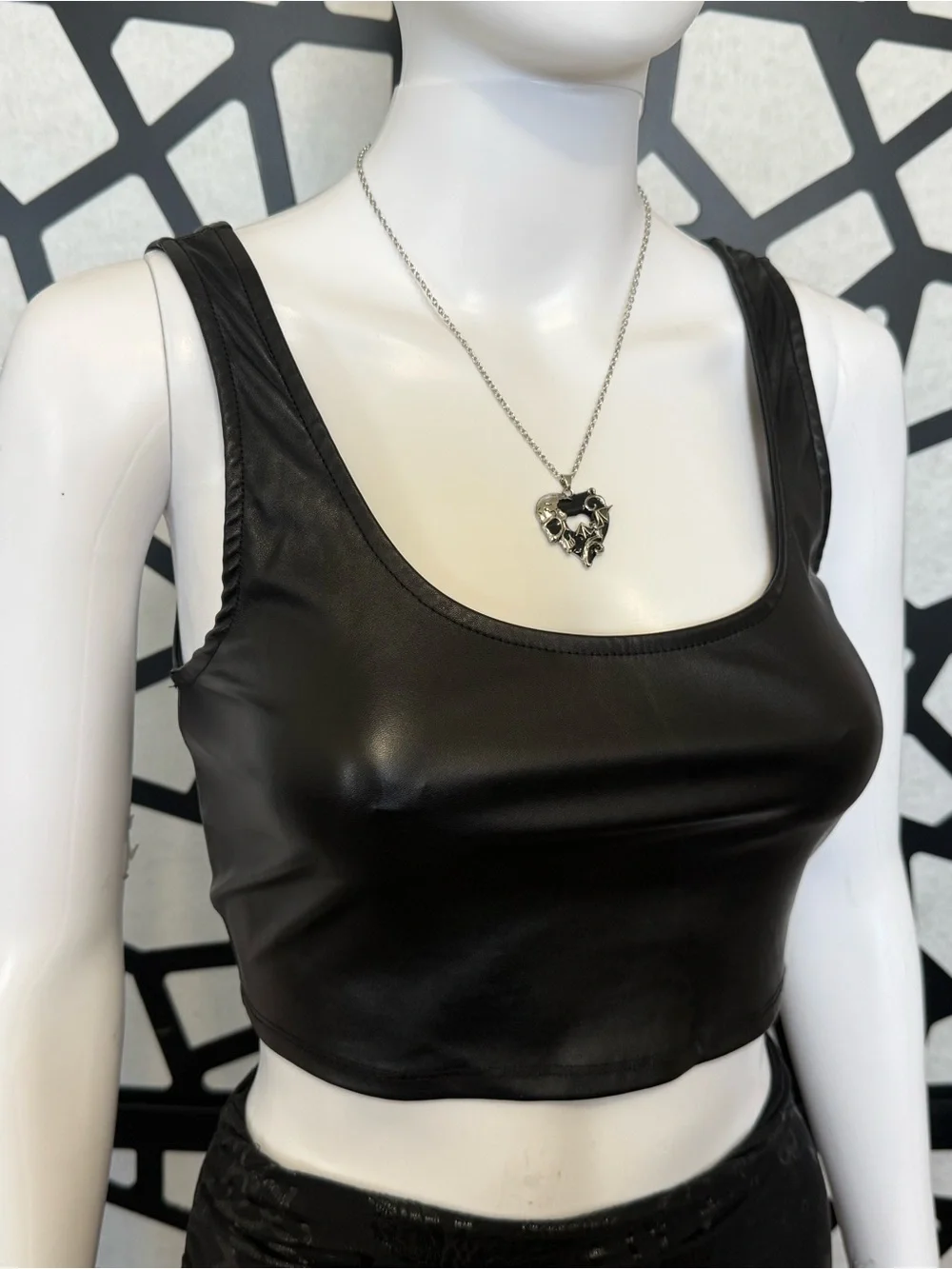 Skull Bat Heart Pendant Necklace from Hades Footwear